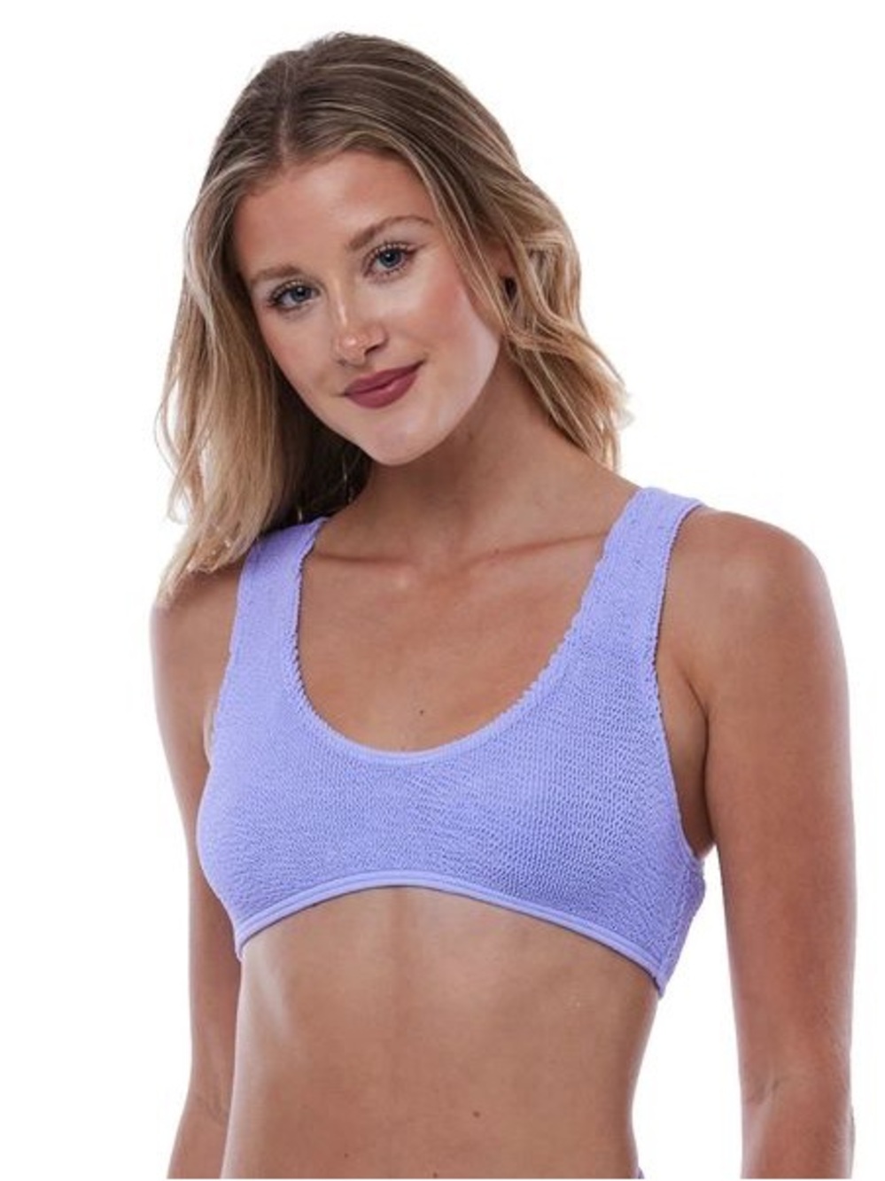 Love & Bikinis Barcelona Scoop Bikini Top in lilac one size NWT